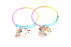 Unicorn and Rainbow Bangle Bracelets