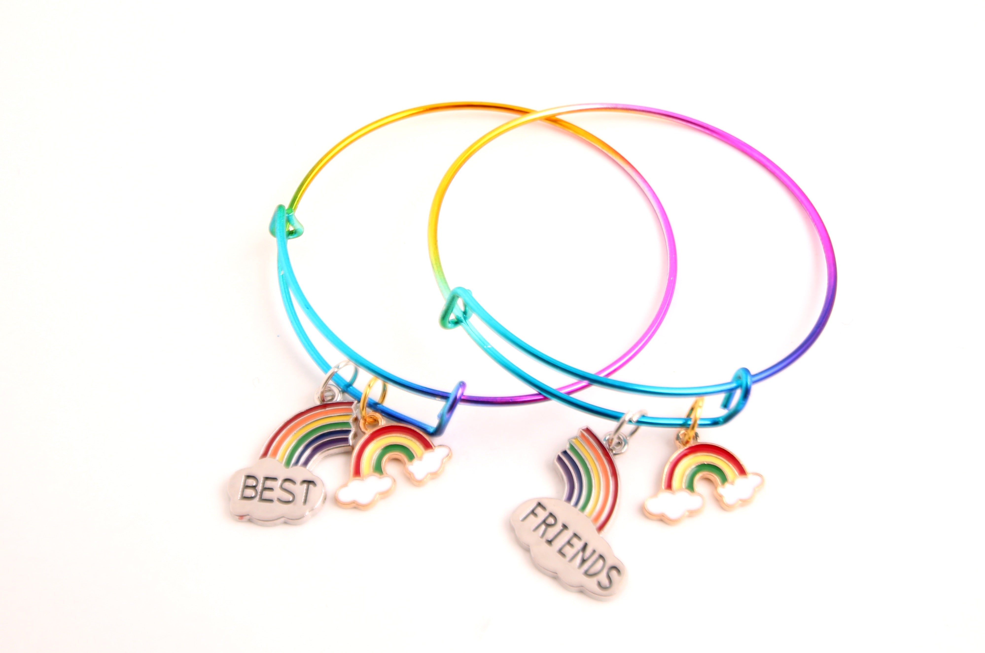 Unicorn and Rainbow Bangle Bracelets